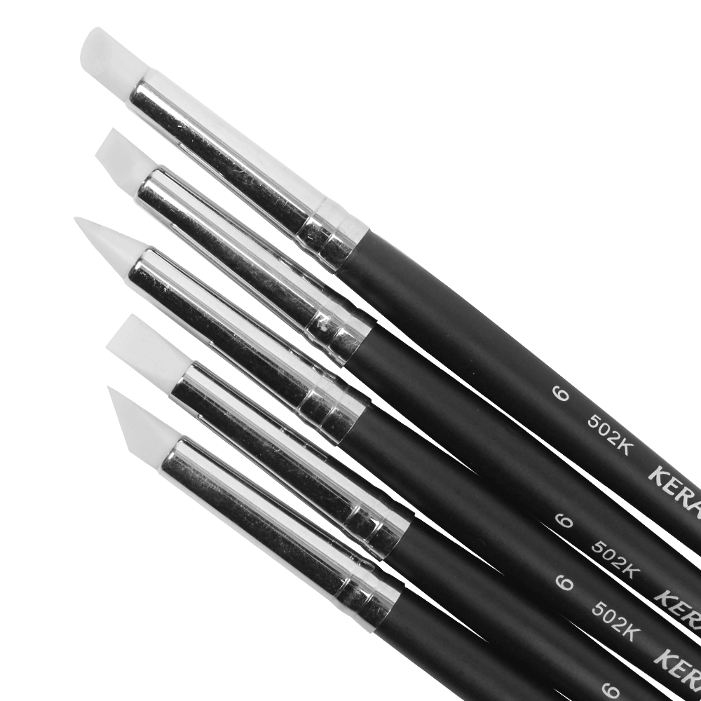 Pincel Modelador de Silicone N° 06 Keramik 05 Peças